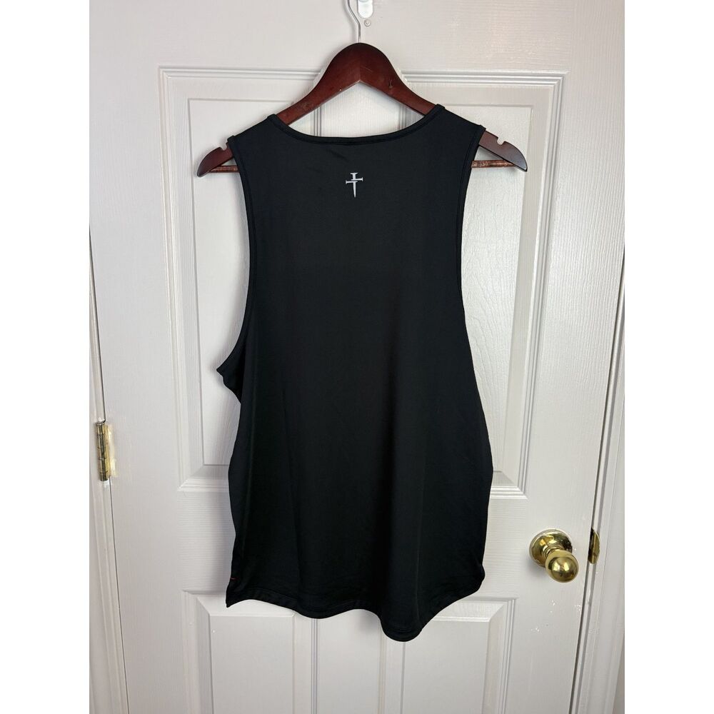 Three Nails Black Mens Athletic Tank Top Workout Top Medium M - Picture 5 of 5